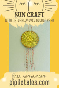 Sun Craft with naturally dyed golden yarn